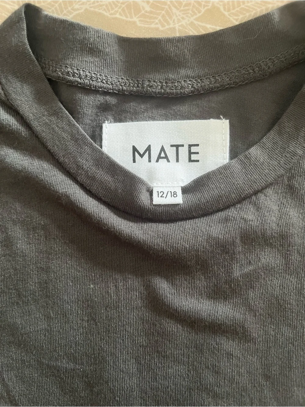 MATE the label baby Charcoal Jogger and t shirt set